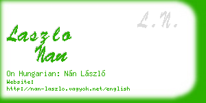 laszlo nan business card